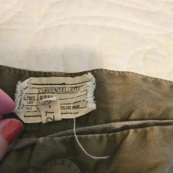 EUC Current/Elliot The Buddy Trouser in Army Green w/Tape, Size 27 - Picture 5 of 11
